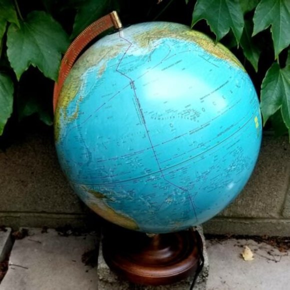 Vintage 1990 Scan-Globe A/S 12" Diameter Illuminated Globe Denmark Karl F Harig - Picture 6 of 10